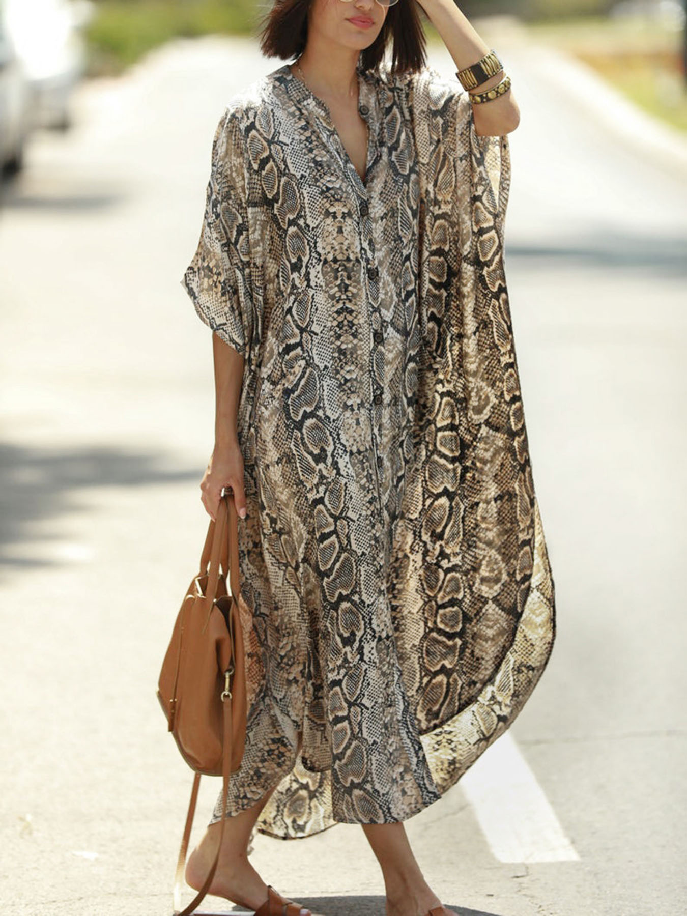 Cover Up Kaftan - Pakaian Pantai Motif Bohemian | Jubah