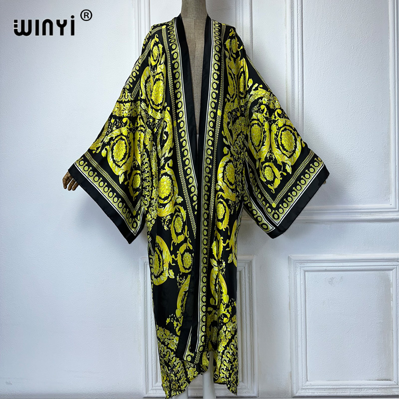 WINYI Afrika boho cetak kimono - Cover Up Kaftan ulasan dan harga