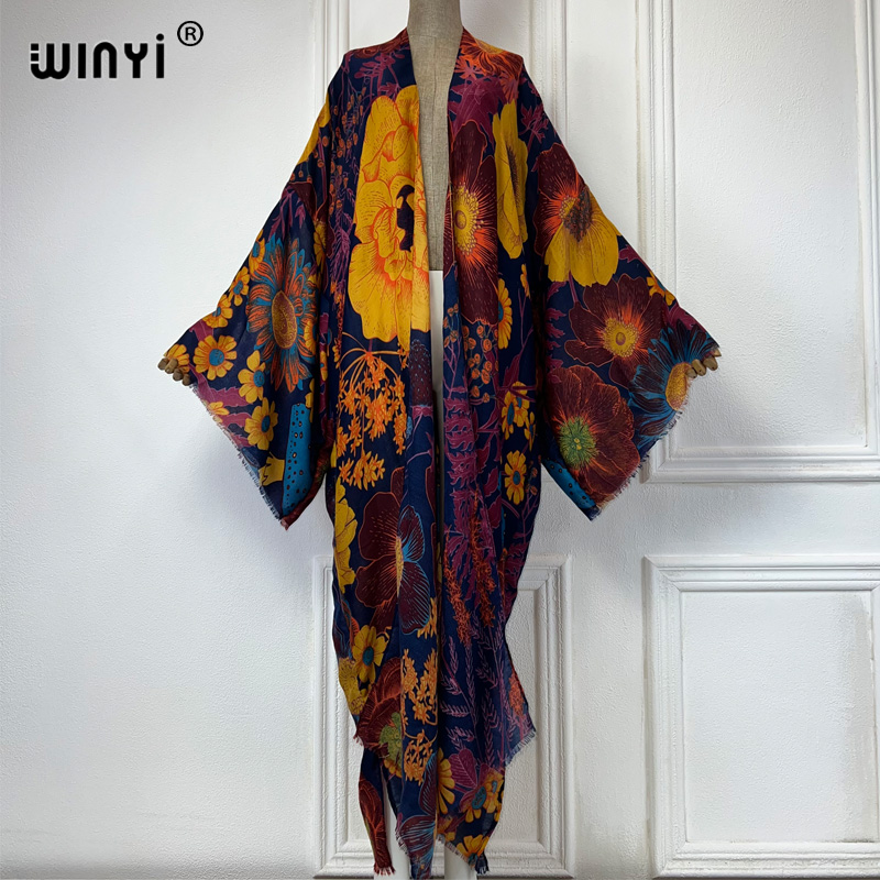 WINYI Gaun Kimono Maxi Musim P - Cover Up Kaftan ulasan dan harga