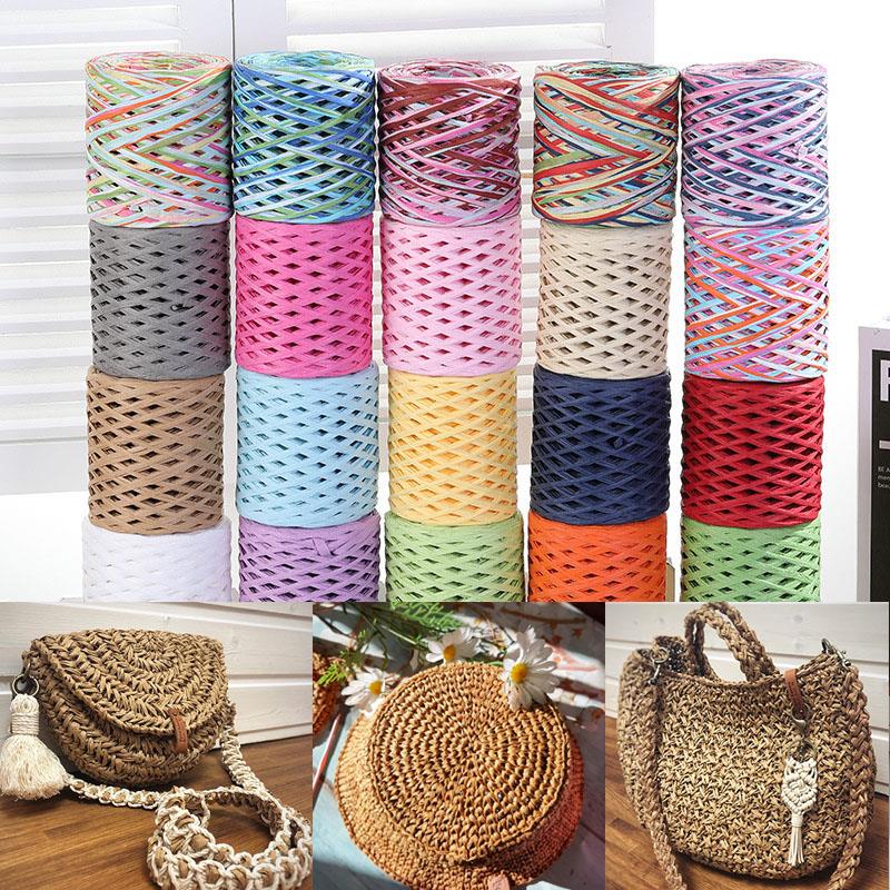 200M Tali Kertas Rafia Benang  - Crochet Bag Raffia ulasan dan harga