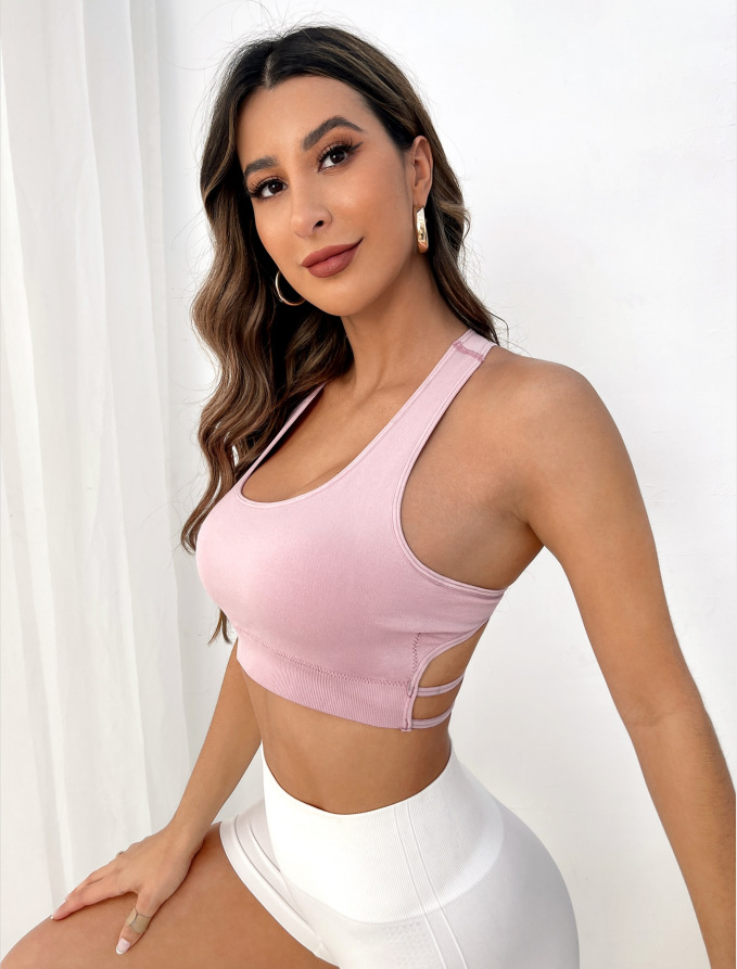 Bra olahraga bernapas atasan k - Crop Top Crochet ulasan dan harga